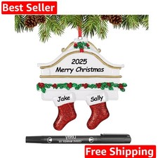 Personalized Christmas Ornaments 2025 Family of 2/3/4/5/6 Custom Christmas St...