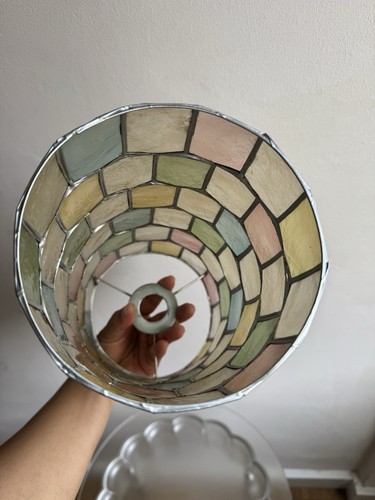 VGC Capiz Shell Multicolored Pastel Pendant Light Shade Cylinder Shape (no.2) - Picture 6 of 6