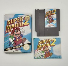 Nintendo NES Super Mario Bros 2 Complete In Box CIB UK PAL UKV Mario Madness
