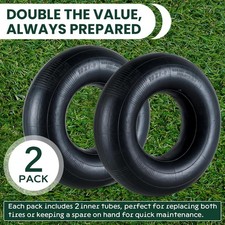 2-Pack 18 x 8.50/9.50-8 Inner Tube for Lawn Mowers Tractors Golf Carts Wagons