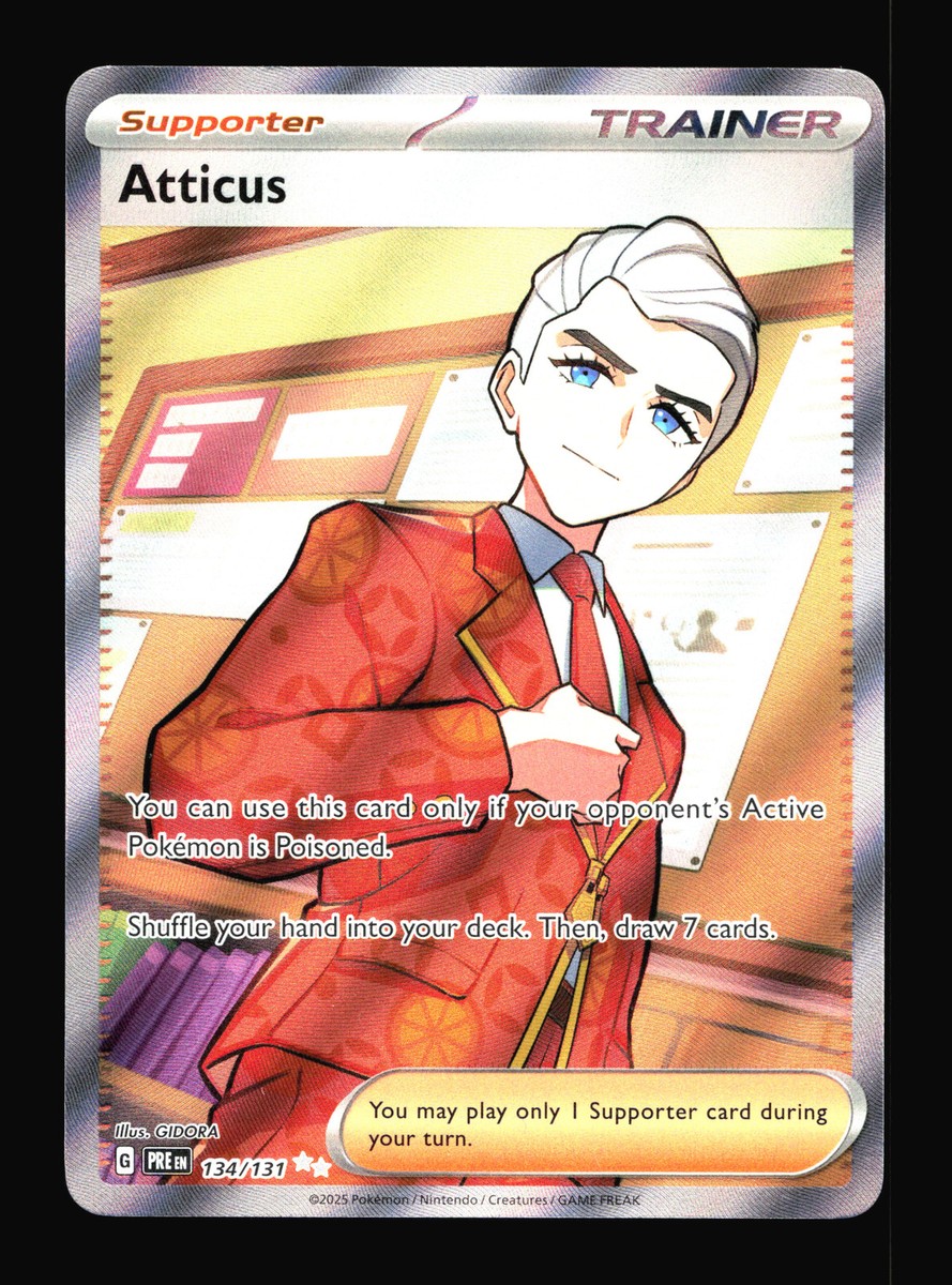 atticus pokemon card value Atticus SV: Prismatic Evolutions #134/131 Ultra Rare Pokemon Card T1-1042