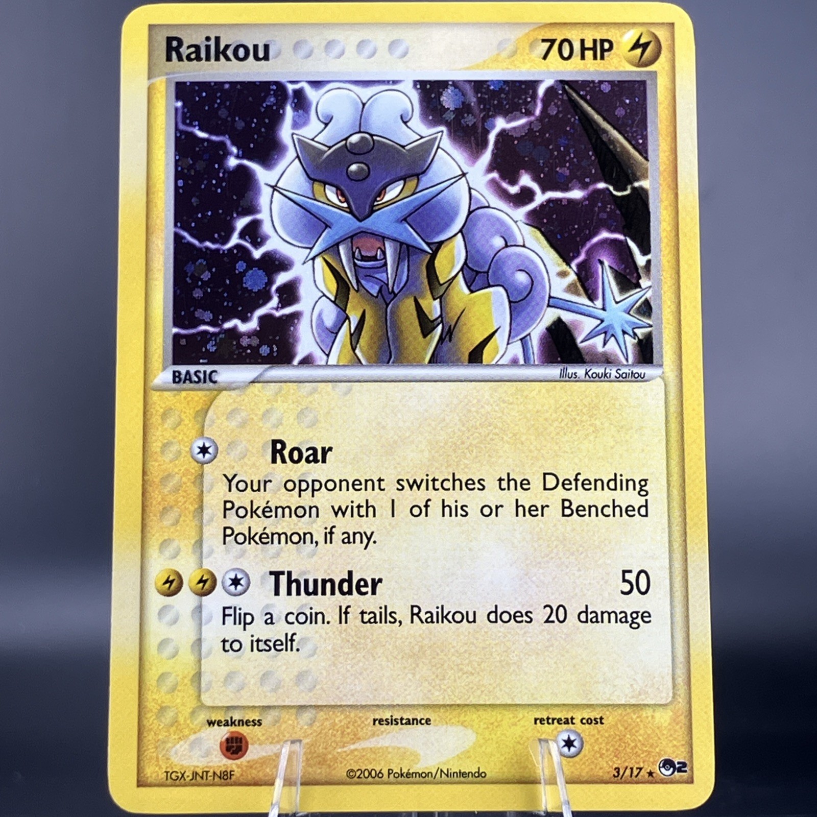 Raikou 3/17 Pokemon TCG - POP Series 2 Holo (NM)