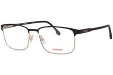 Carrera 262 2M2 Eyeglasses Frame Men's Black/Gold Full Rim Rectangle Shape 57mm