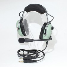 Good David Clark Aviation H10-13.4 Green Pilot Headset Dual GA Plugs