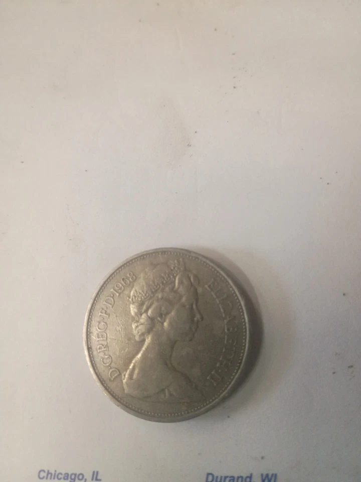 Moneda de 10 peniques nueva Gran Bretaña 1968 Reino Unido Foto 3 de 3