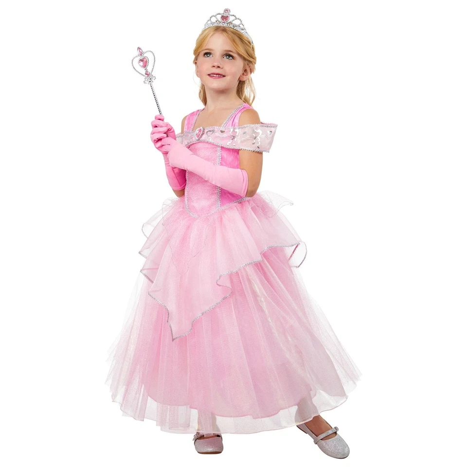 Rubies Official Pink Princess Fairytale Kids Childs Fancy Dress Costume - Image 2 of 3