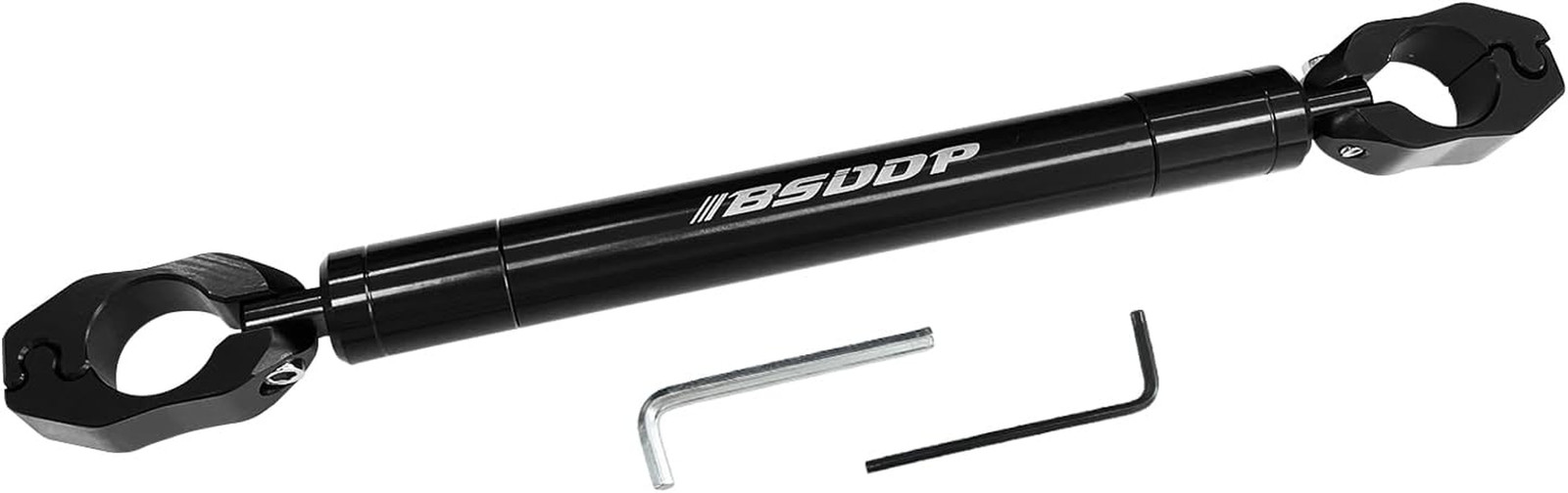 Universal Adjustable Motorcycle Handlebar Brace - Black Aluminum Alloy 7/8" Clam