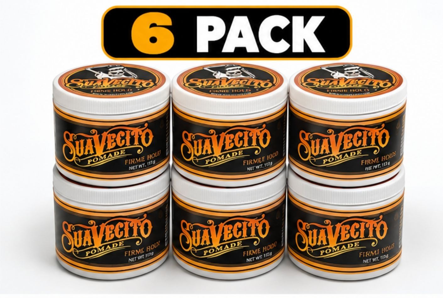Suavecito Pomade Firme Hold - 4oz – Pack of 6