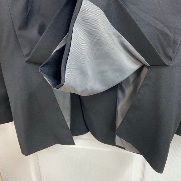 Pronto Uomo solid black double button wool blazer… - image 7