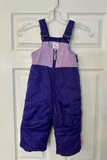 GREAT COND. ZeroXposur baby kids purple insulated snow bibs pants 18 MONTHS