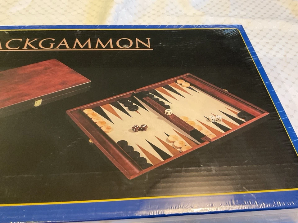 Philos Backgammon 30 cm Holz Koffer Gesellschaftsspiel Neu OVP Eingeschweißt - Bild 2 von 3