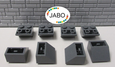 ( E18/2/4) LEGO 8 x 3660 Dachstein 2x2 negativ 45° neu dunkelgrau