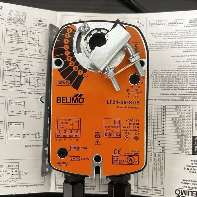 Belimo LF24-SR-S US Spring Return Damper Actuator 24V Direct Mount