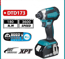 18V Brushless Cordless Impact Driver Drill Tool Set Blue Lithium Power