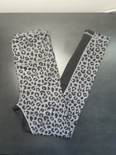 All Fenix Black Grey Cheetah Leopard Print Leggings Size XS Spandex Activewear