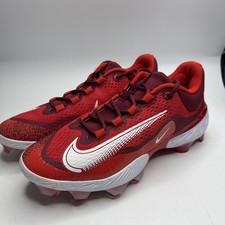 Size 12 Nike Alpha Huarache Elite 4 MCS Baseball Cleats Red Mens DX6962-616