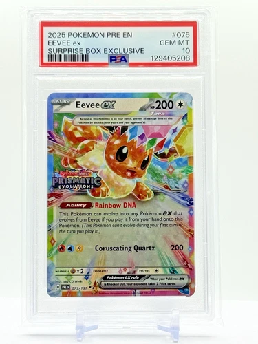 2025 Pokemon EEVEE EX #075/131 Prismatic Stamped Promo Surprise Box - PSA 10 💎