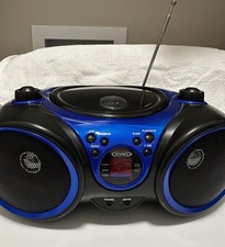 Jensen Am/Fm/CD Player Portable, Handle To Carry, Battery And Cord BLUE