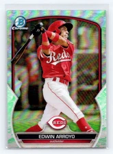2023 Bowman Chrome Prospects Lunar Glow Refractor #BCP-66 Edwin Arroyo Reds