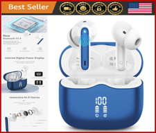 Bluetooth 5.4 Wireless Earbuds, HiFi Stereo Bass, Noise Cancelling Mic, 40H Play