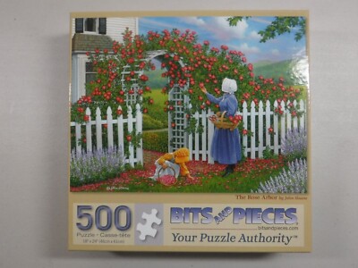 Bits And Pieces 500 Piece Jigsaw Puzzle The Rose Arbor by John Sloane Complete