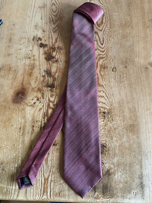 Used - Tie DONNA KARAN Corbata - 100% Seda Silk - Color burdeos