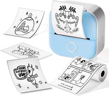 T02 Mini Printer Print  Portable Thermal Inkless Sticker Maker Machine Bluetooth