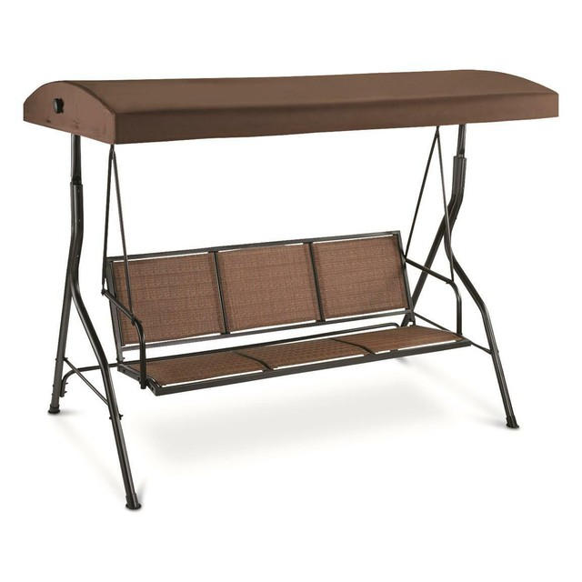 Outdoor Swing With Canopy 3 Person Wicker Weather Resistant Swing With Canopy 3 Person Wicker