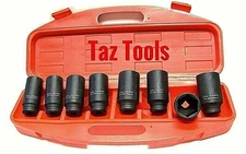 8pc 1/2" Dr Deep Impact Wrench Socket Set Metric Front and Back Wheel Drive Axle