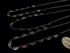 Vintage 17 Inch Dainty Brass Filigree Necklaces Hong Kong 2