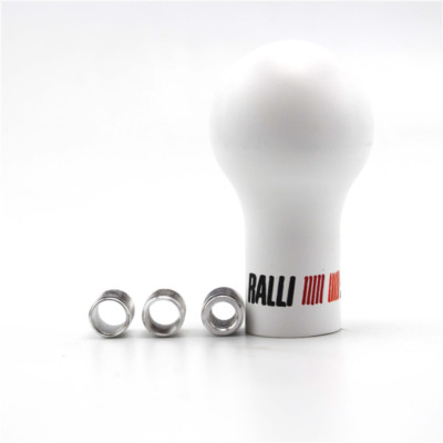Racing Ralliart White Resin Shift Knob Shifter Lever Knob for Mitsubishi etc.