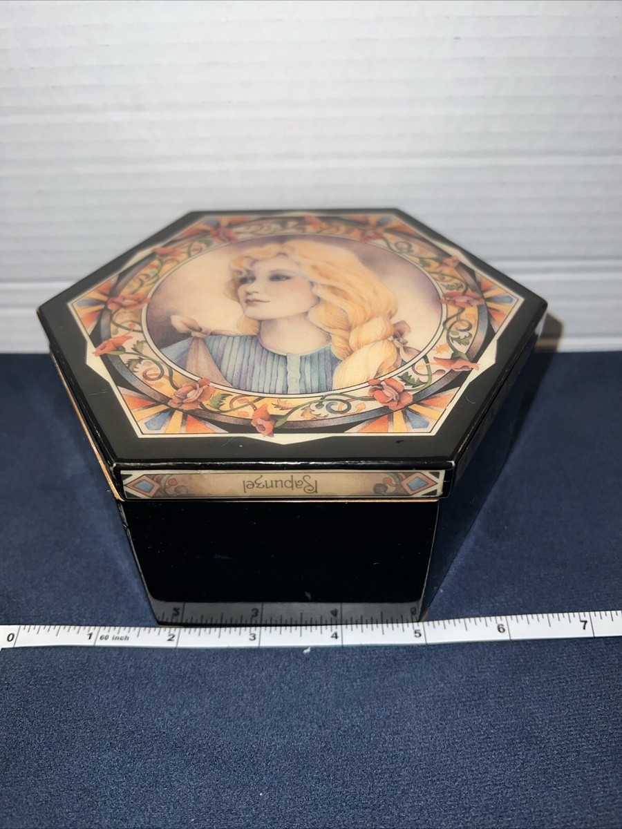 Rapunzel アクセサリートレイ Limited Edition 1986 Rapunzel Hexagonal Musical Jewelry Box Long