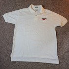 Vintage Mens Polo Shirt Nascar Duracell Racing Large White Made in USA 90s EUC 