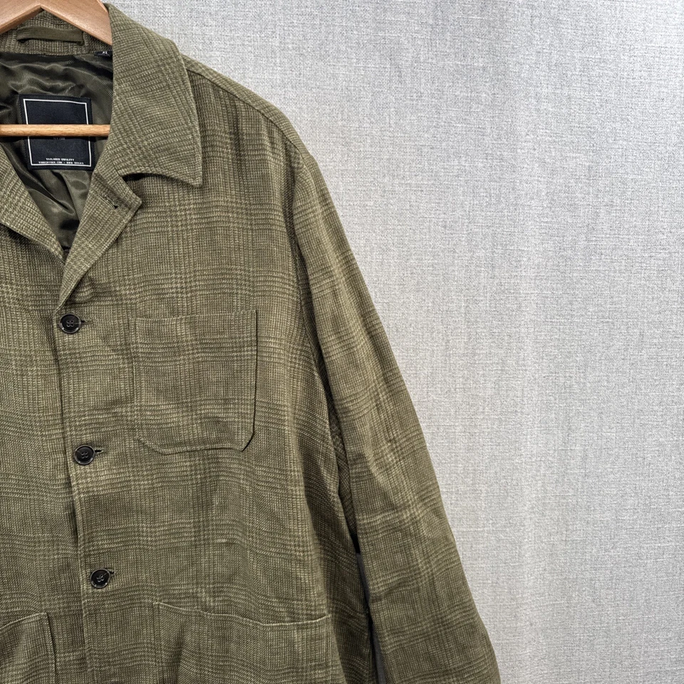 NEW Todd Snyder Chore Coat Mens XL Linen Olive Plaid Pockets Lightweight Adult - Image 3 of 4