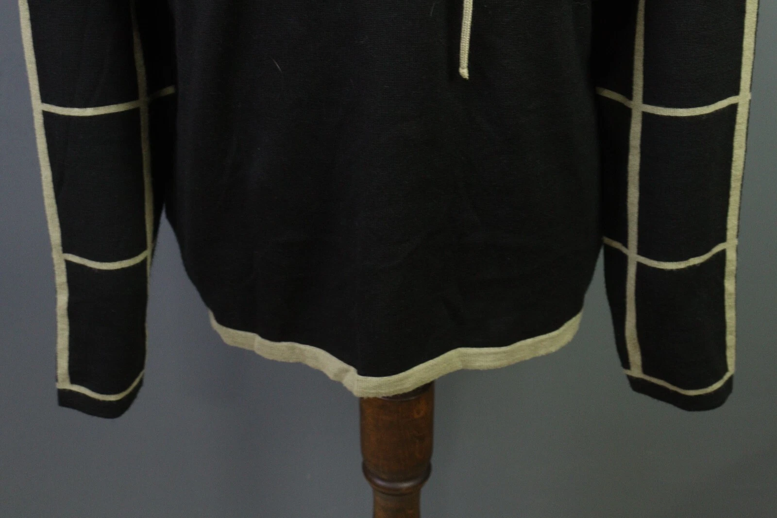 Felpa con cappuccio VERSACE JEANS COUTURE nera merino relaxed taglia XL