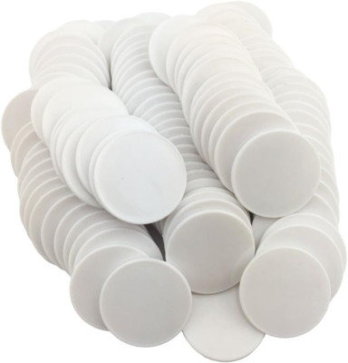 Set of 100 1 1/2 Inch Opaque Poker Chips Plastic Learning Counters Game Tokens w