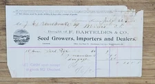 1895 Letterhead Kansas Lawrence F Barteldes Seed Growers