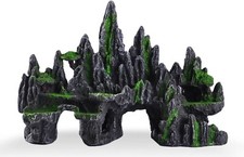 Aquarium Ornament Rock Cave Landscape Artificial Mountain Hill Stone with Moss