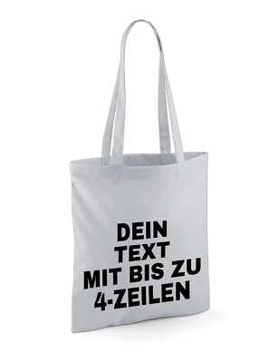 Jutebeutel Bedrucken Personalisiert mit Wunschtext Stoffbeutel Baumwolle Tasche