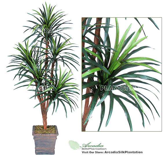 Two 6 Yucca X5 Artificial Tropical Tree Silk Plant With No Pot For Sale Online Ebay