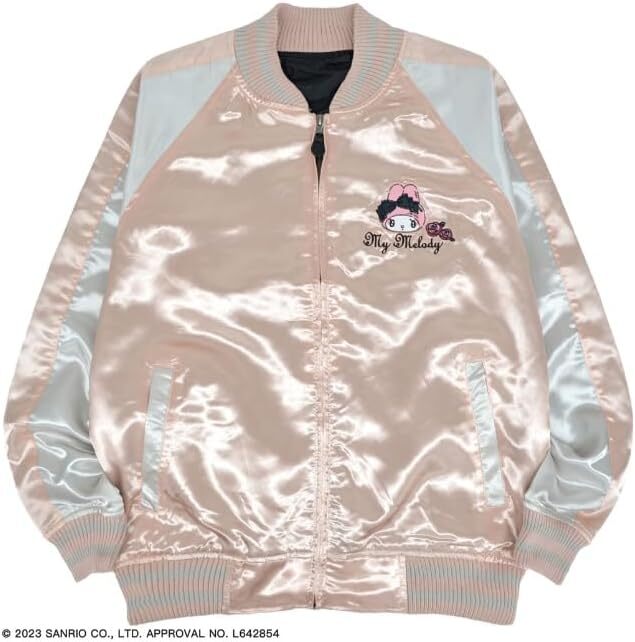 ジャケット RONRON MY MELODY SUKAJAN JACKET 4BNY578 Sanrio - My Melody Sukajan Bomber Jacket (Black
