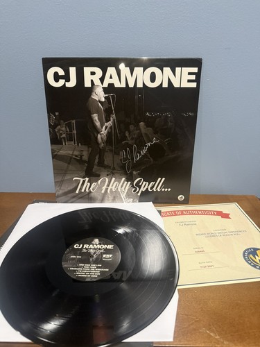 CJ RAMONE The Holy Spell LP Record Album Autograph Signed by CJ Ramone With COA