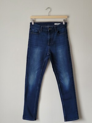 M&S SLIM LEG JEANS DISTRESSED STRETCH ~ Size 10 Reg 28X28 VGC