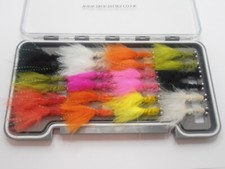 Trout Flies, Lures 24 Box, Dog Nobblers & Woolly Buggers Mixed Box - NBX14