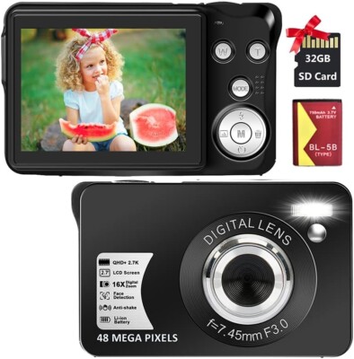 2,7'' LCD Display Digitalkamera 48MP 16x Zoom