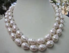 11-13MM WHITE FRESHWATER Cultured BAROQUE PEARL NECKLACE 18/24/28/35 INCH