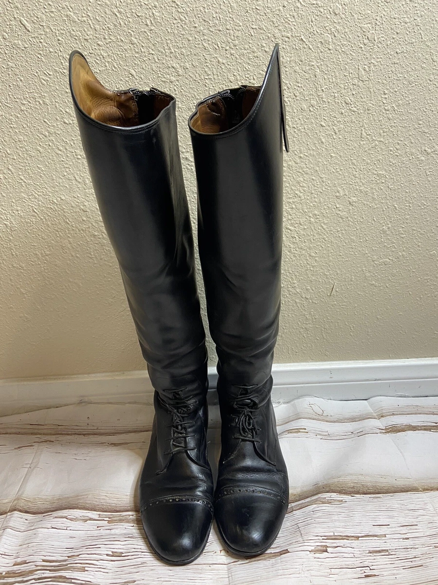 Womens E Vogel Bespoke Custom Made Fieldmaster Black Leather