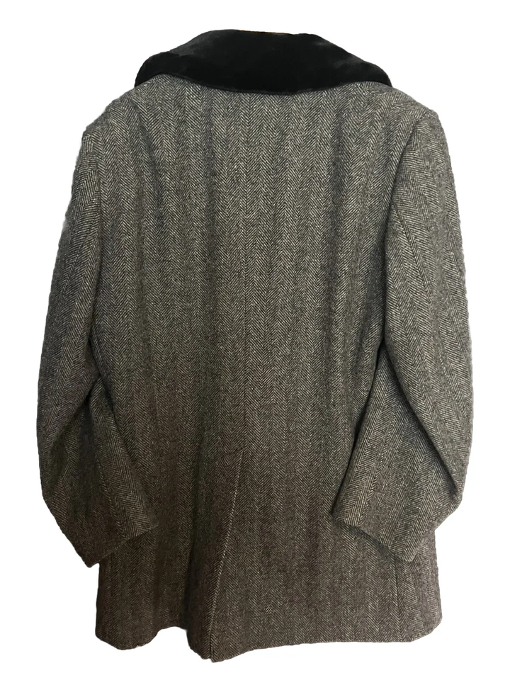 Abrigo de lana Pendleton vintage cuello de piel talla 42 Foto 2 de 3