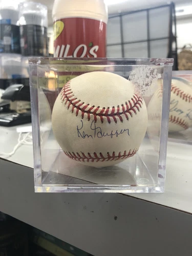 Ken Griffey Signed Official National League Baseball Acrylic Case