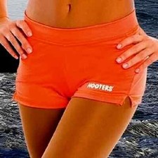 NEW! HOOTERS MEDIUM ORANGE SUPER SEXY UNIFORM SHORTS NEW 